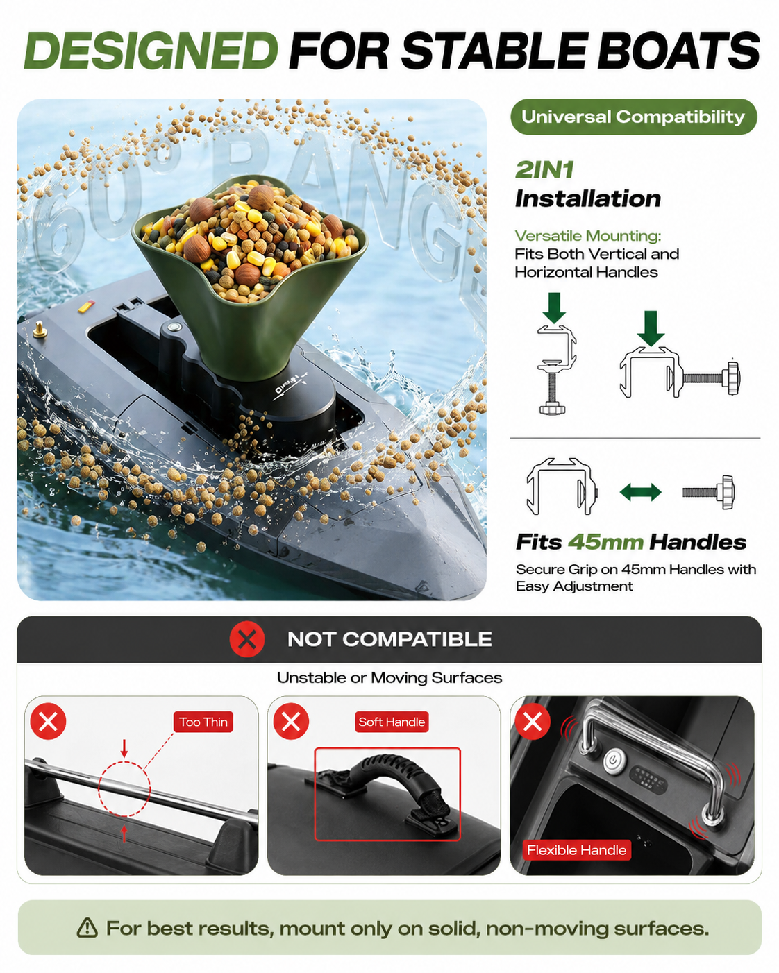 360° Rotating Bait Dispenser & - огляд і ціна Fishing Boat Anchor Winch