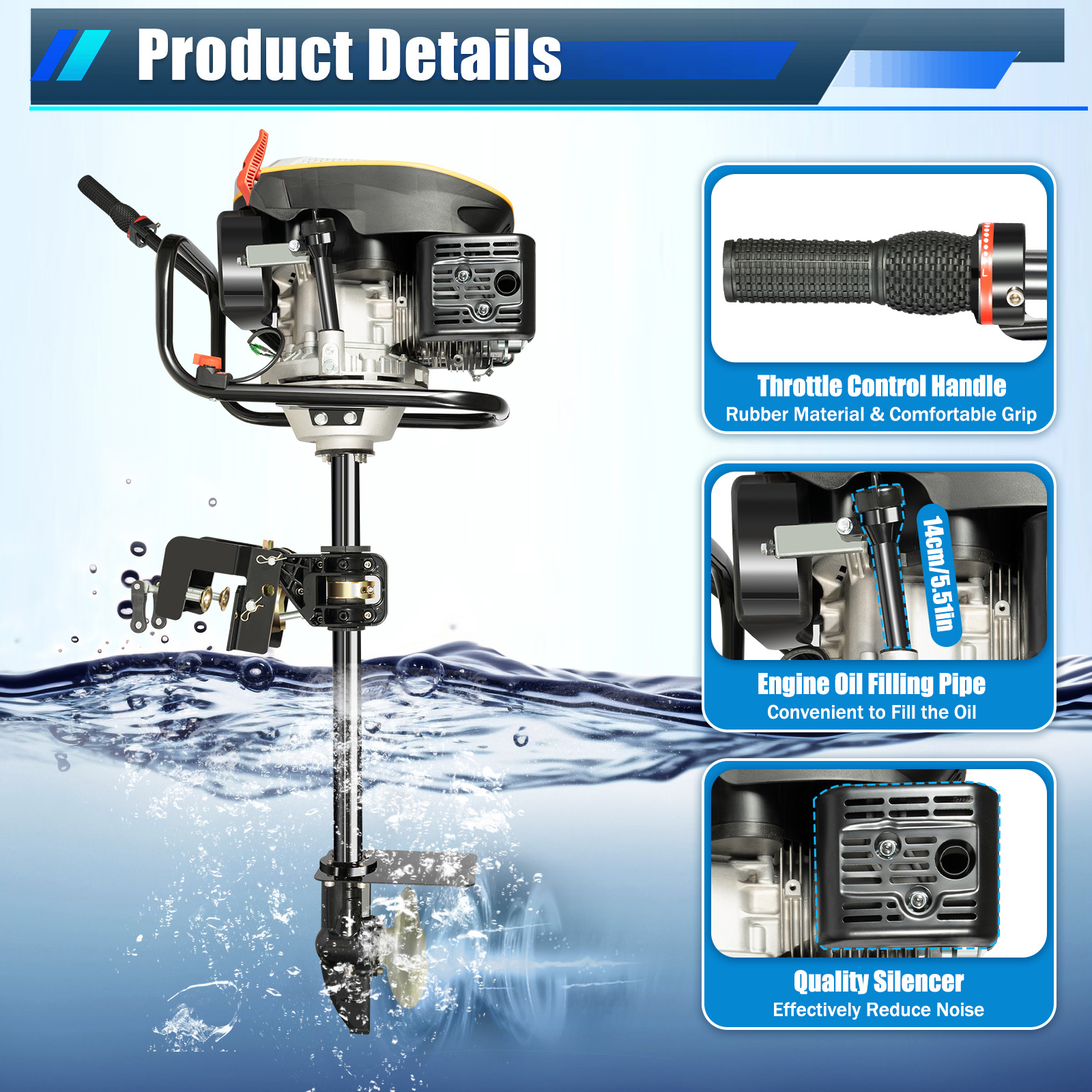 Outboard Motor Boat Engine, 4  - огляд і ціна Fishing Boat Outboard Motor