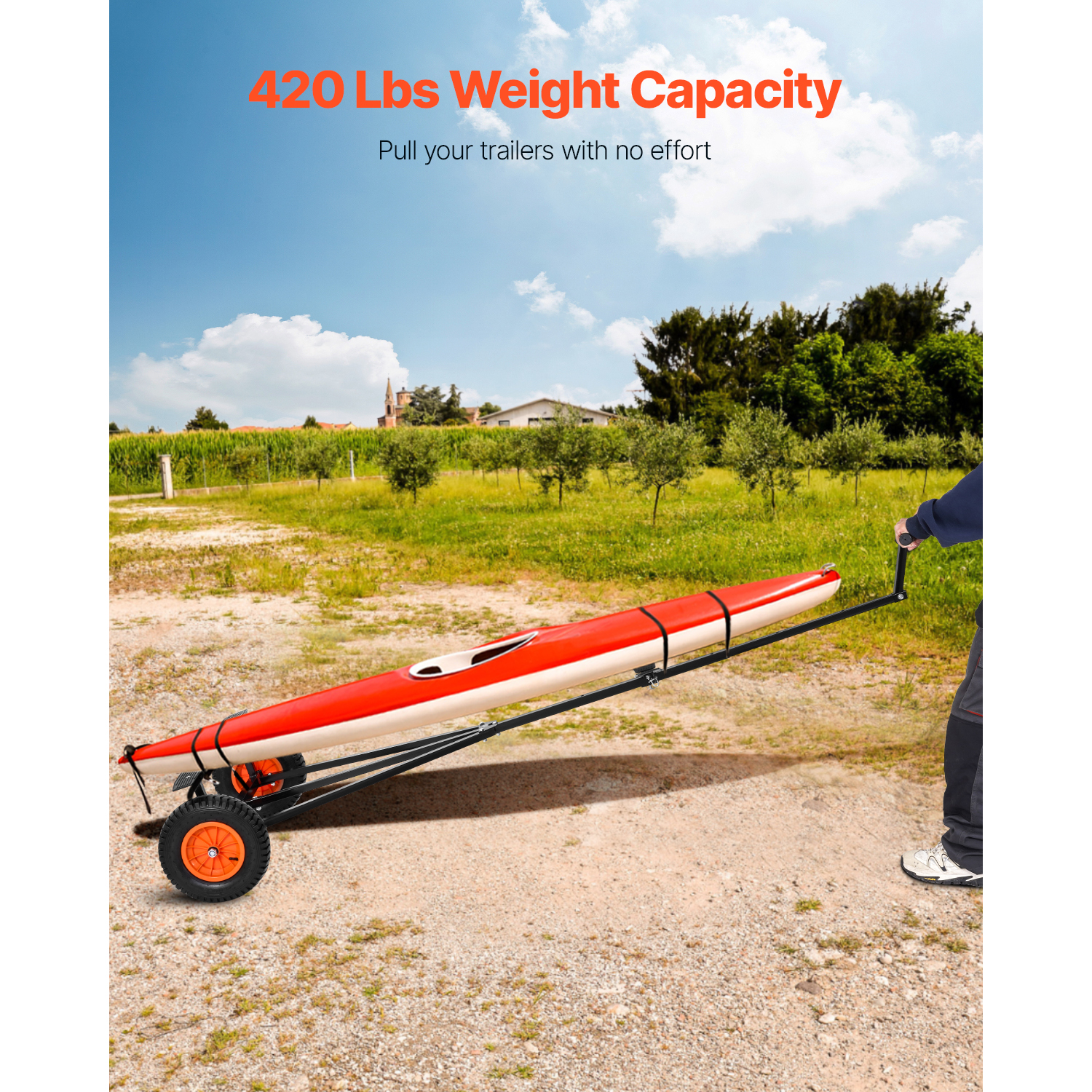 SucceBuy 420lbs Boat Trailer D - огляд і ціна Fishing Boat Oar