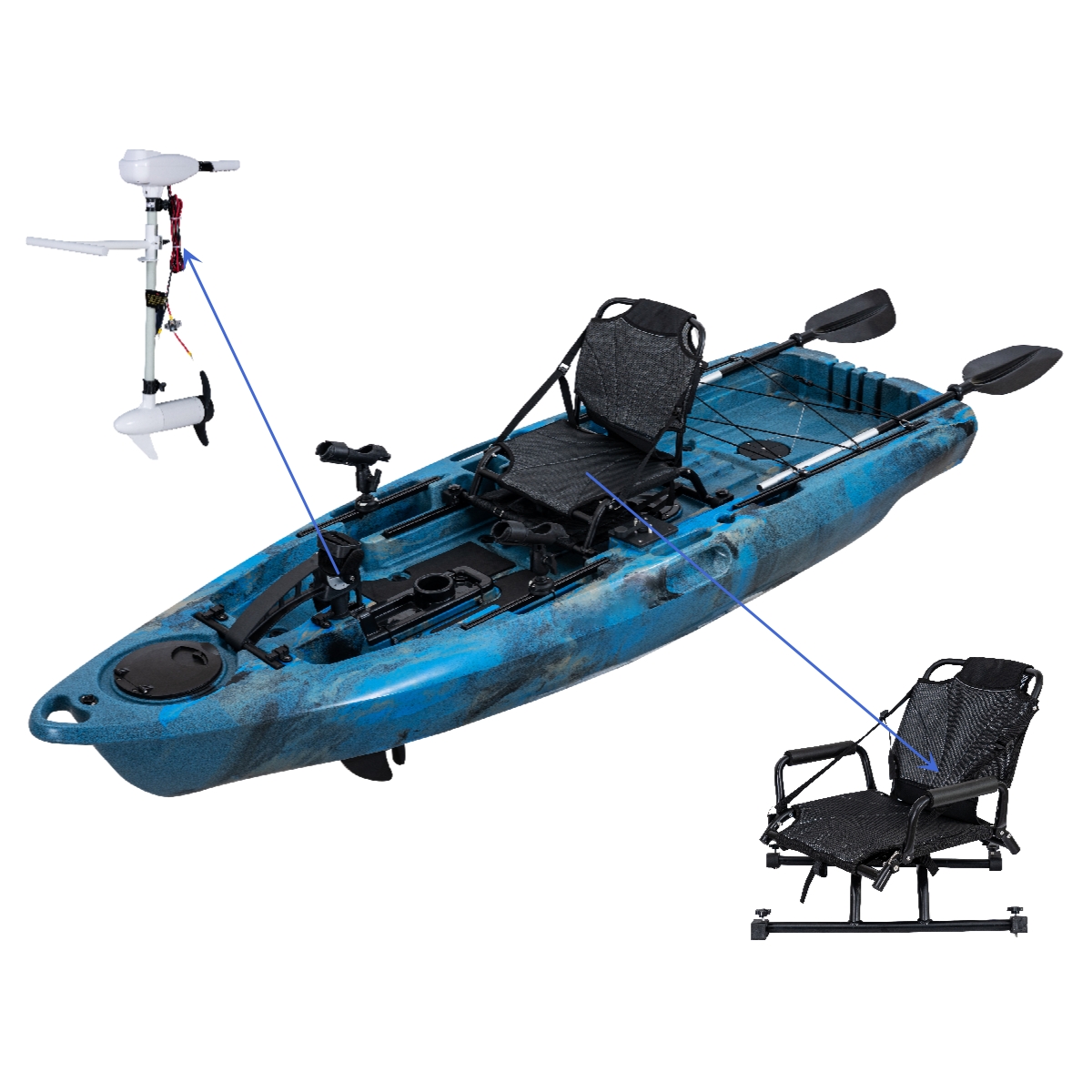 LSF Plastic Rowing Fishing Ele - огляд і ціна Fishing Boat Paddle