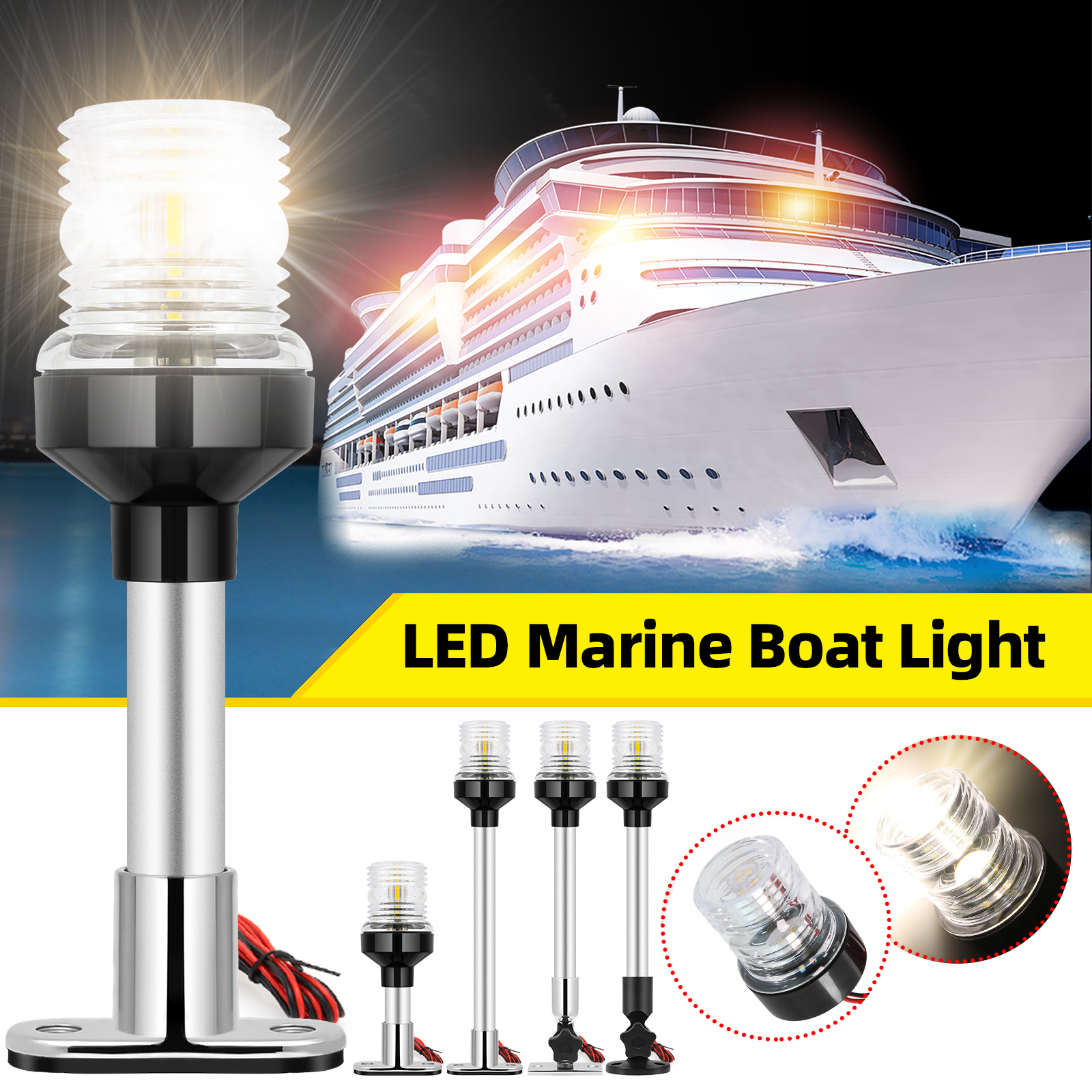 6/12inch LED Fold Yacht Naviga - огляд і ціна Fishing Boat Paddle