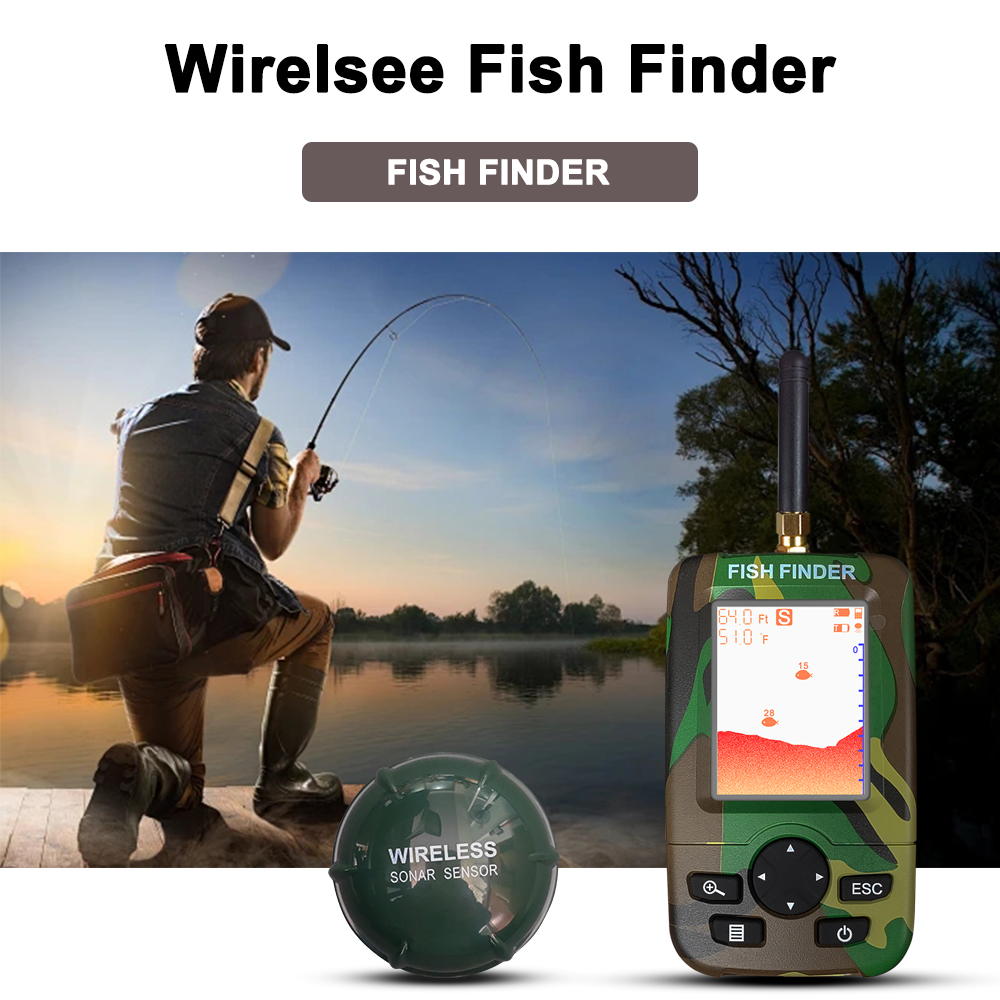 Smart Portable Sonar Fish Find - огляд і ціна Fishing Boat Depth Finder