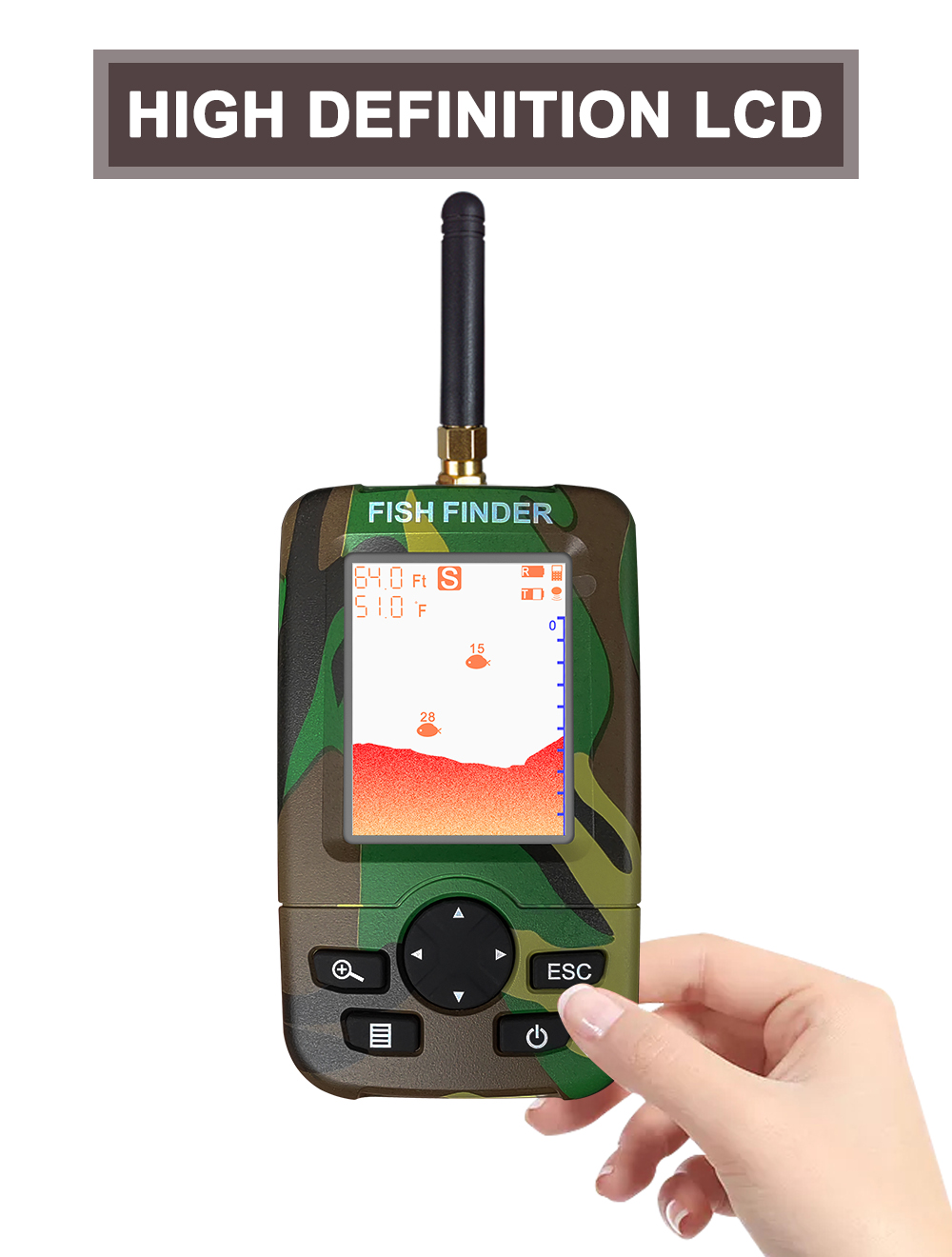 Smart Portable Sonar Fish Find - огляд і ціна Fishing Boat Depth Finder