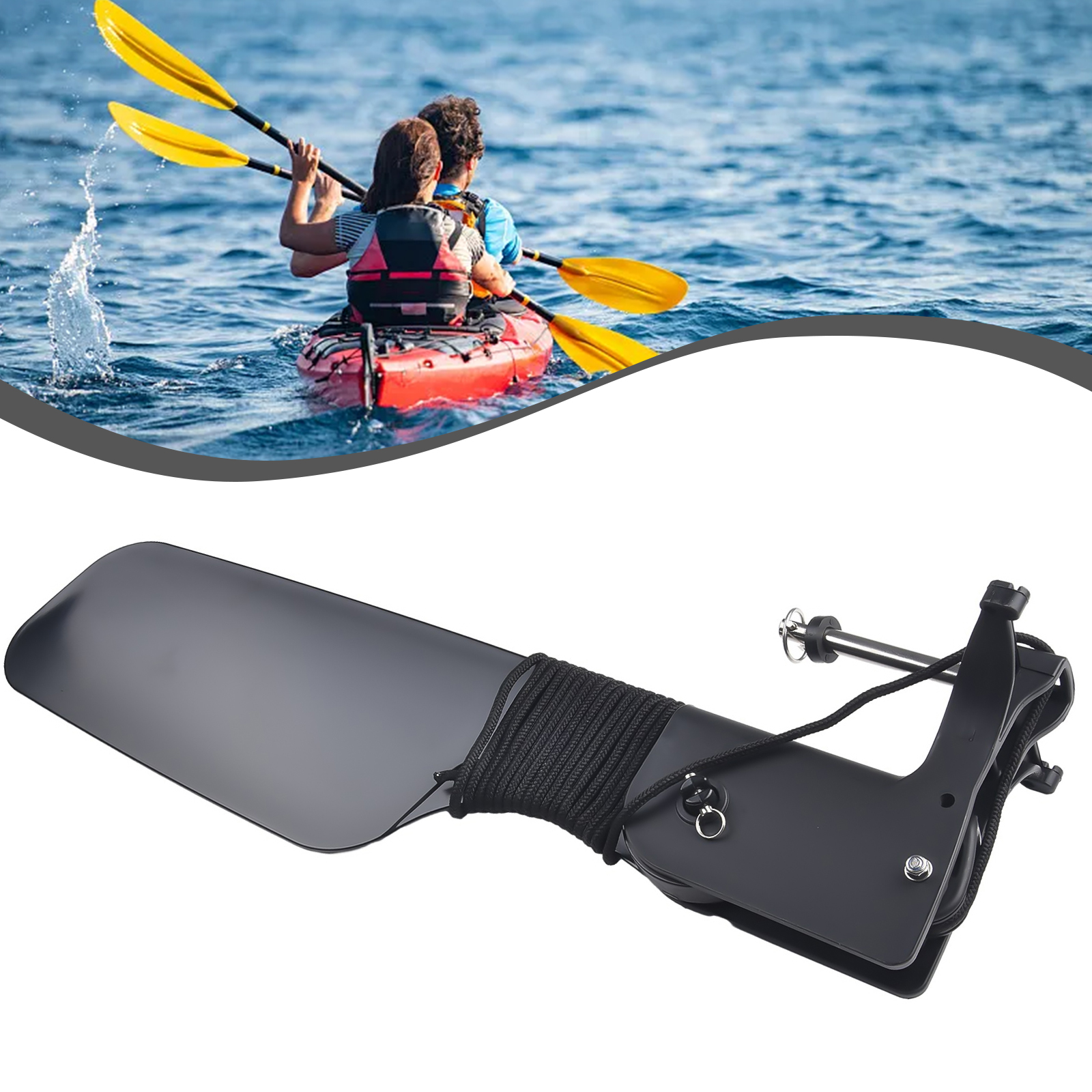 Boat Rudder for Kayak Canoe wi - огляд і ціна Fishing Boat Steering Wheel